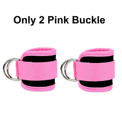 Ankle Strap Resistance Bands Hip Leg Strength Pull Rope Fitness Sports DealSniper.net Two Pink Silver Buckle Net