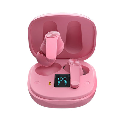 Subwoofer Headphones Digital Display Mini 5.0 Cross-border Headphones Gadgets dealsniper-net Pink USB