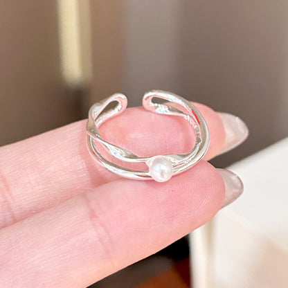 Simple Zircon Plain Ring Women's Niche Light Luxury Jewelry Gym From House J3017