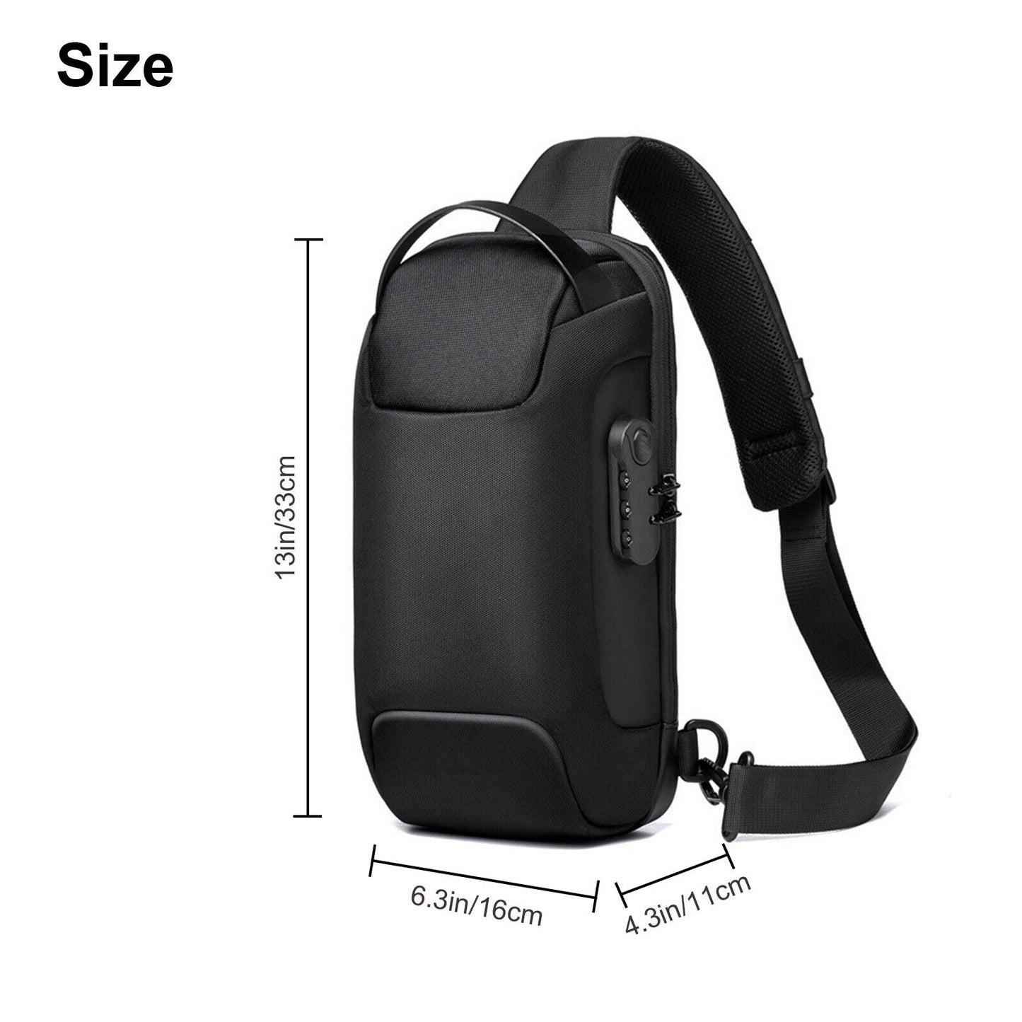 Men's Waterproof Oxford Multifunction Crossbody Bags Anti-theft Men dealsniper-net