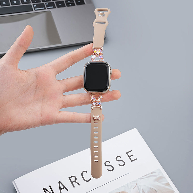 Suitable For IWatch S9 AndSamsung Xiaomi Belt Bracelet Jewelry DealSniper.net Brown 38 40 41mm S10 42
