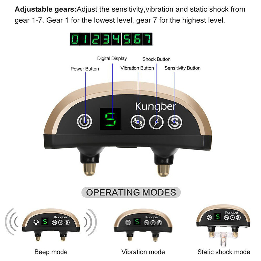 Intelligent Induction Electric Shock Vibration Rechargeable Dog Training Collar Pets Gym From House