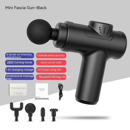 Charging Portable Vibration Mini Massage Gun Health dealsniper-net 8211 Black Color Box Package