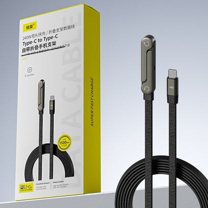 Fast Charging Foldable Bracket Data Cable 2-in-1 Data Wire Gadgets Gym From House