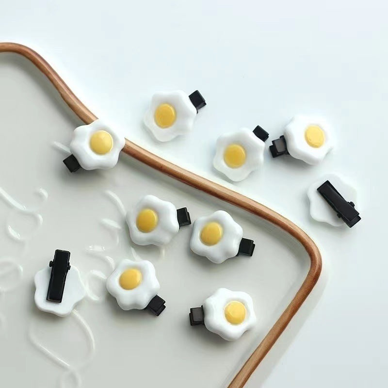 Fried Mini Little Clip Over Cute Hairpin Poached Egg Beauty DealSniper.net