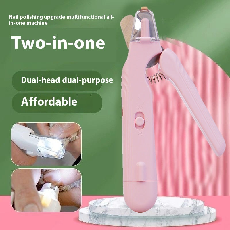 2 In 1 Pet Nail Clippers With Led Light Dog Cat Special Blood Line Pets Gym From House
