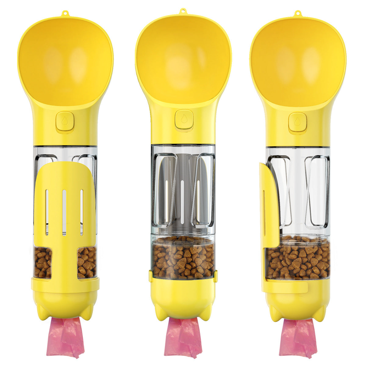 300 500ml Portable Multifunction Dog Water Bottle Food Feeder Pets Gym From House