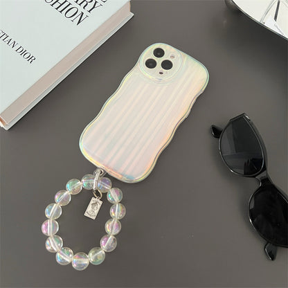 Laser Wave Silicone Phone Case Gradient Laser Stripes