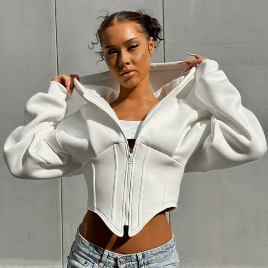 Zipper Hoodie Cardigan Y2K Ins Fashion Street Long Sleeve Women DealSniper.net