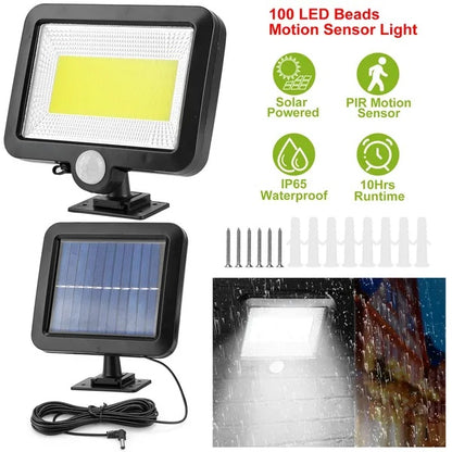 Solar Powered Wall Lights Outdoor LED Beads Motion Sensor Lamp Outdoor Gym From House
