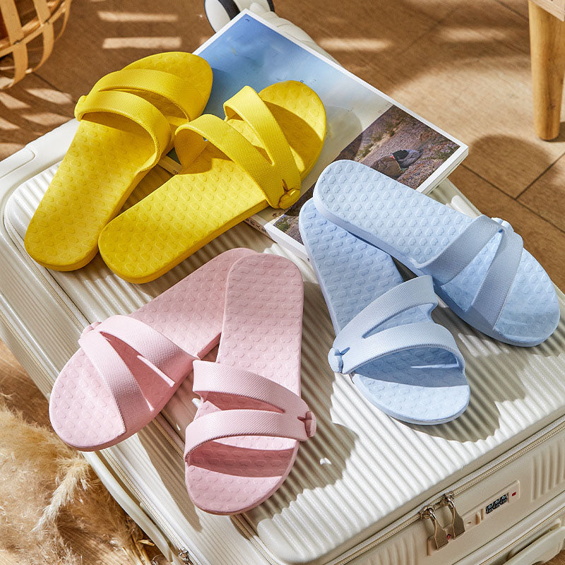 Folding Travel Slippers Hotel House Shoes Removable