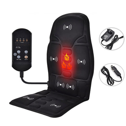 Car Electric Heated Massage Seat Cushion Pain Neck Waist Relaxation Health dealsniper-net