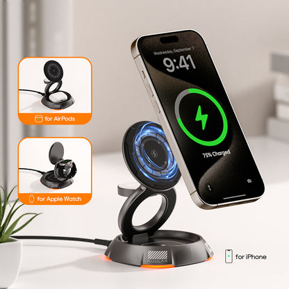 Mobile Phone Watch Headset Three-in-one Charger Gadgets Gym From House