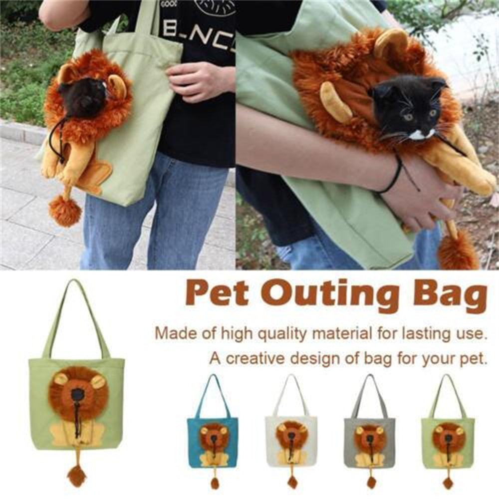 Soft Pet Carriers Lion Design Portable Breathable Bag Pets Gym From House