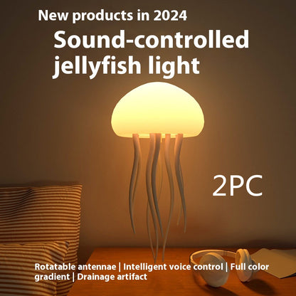 Jellyfish Mood Lamp LED Jellyfish Night Light Portable Home Decor dealsniper-net Hanging Style 2PCS