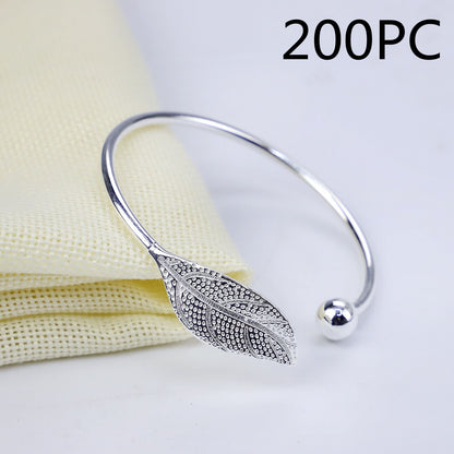 Leaf bracelet Jewelry dealsniper-net Copper silver 200PC