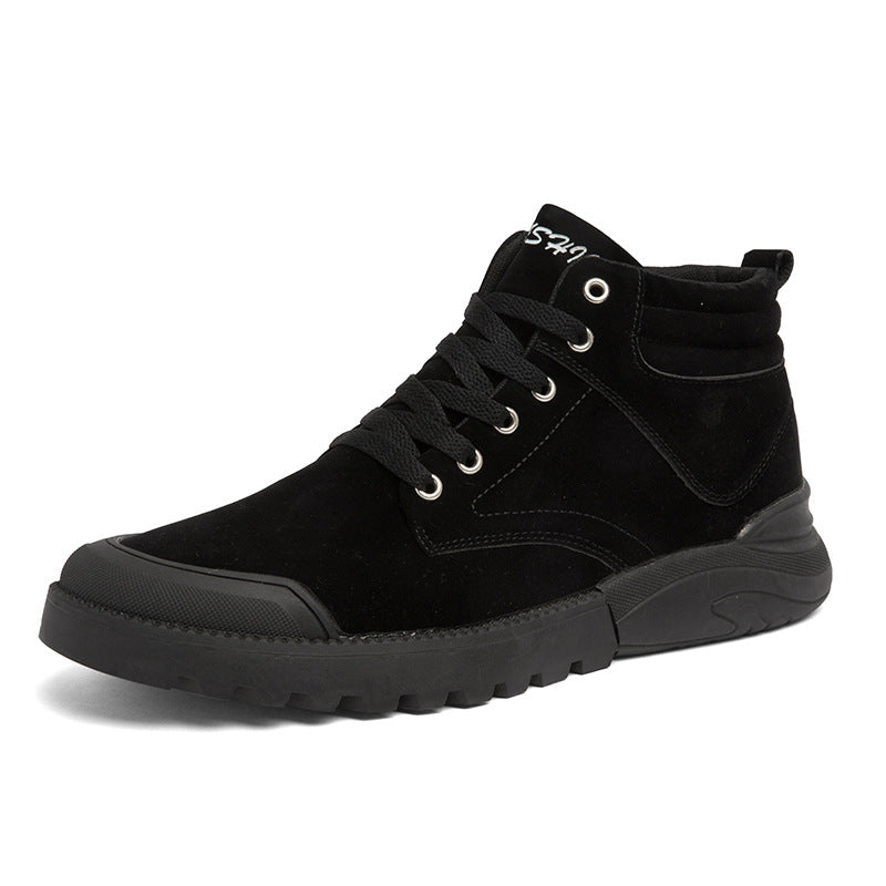Ankle Boots Men Winter Warm Plush Shoes Men DealSniper.net Black Size39