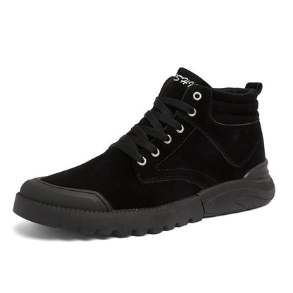 Ankle Boots Men Winter Warm Plush Shoes Men DealSniper.net Black Size39