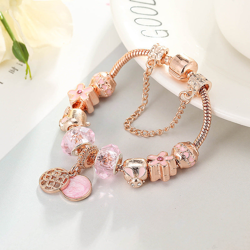 Fashion Love Geometric Rose Gold Bracelet Women's Jewelry Jewelry Gym From House