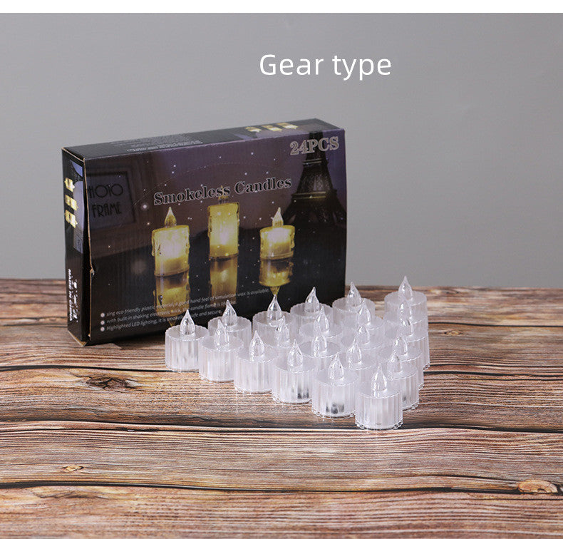 New Creative Festival Atmosphere Electronic Candles Home Decor dealsniper-net Gear type 3.6x5cm 24PCS