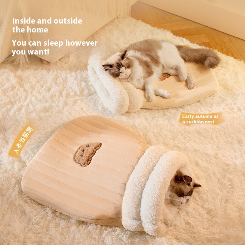 Sleeping Bag Warm Closed Pocket Cat Nest Pets dealsniper-net