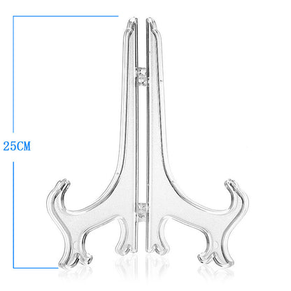 Household Simple Transparent Plastic Folding Hanging Tray Rack