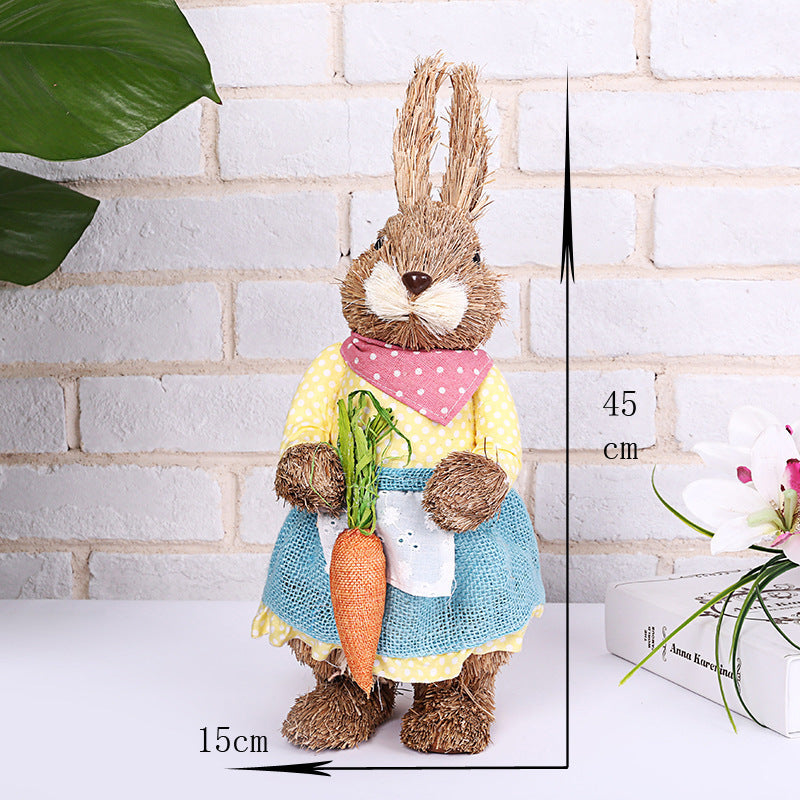 Simulation Papyrus Easter Rabbit Decoration Garden dealsniper-net 9