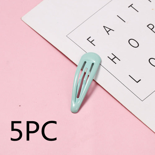 Color Drop-shaped Drop Oil BB Clip Beauty DealSniper.net Mint Green 5pcs