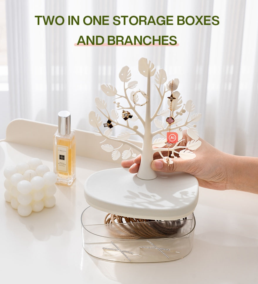 1 pc Creative Tree Jewelry Storage Box Decor