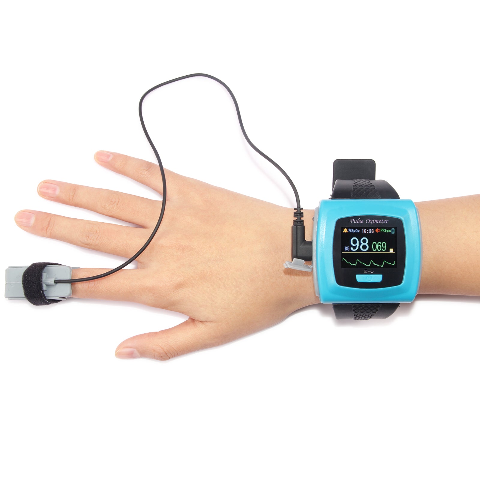 CONTEC Wrist Pulse Oximeter Fingertip SpO2 Probe Sleep Heart Rate Monitor CMS50F Electronics DealSniper.net CMS50F