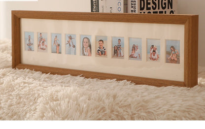 Baby Registration Photo Creative Set-up Photo Frame Home Decor DealSniper.net Dark wood 11x37.4cm