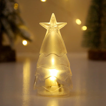 Christmas Decorations Christmas Tree Transparent Crystal Night Light Holidays Gym From House Warm whitetransparent