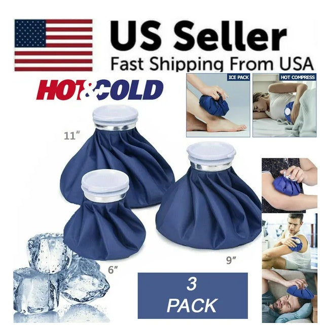 3PCS Ice Bags Packs Knee Neck Reusable Cold Relief Pain Headache Sport Injury Health DealSniper.net