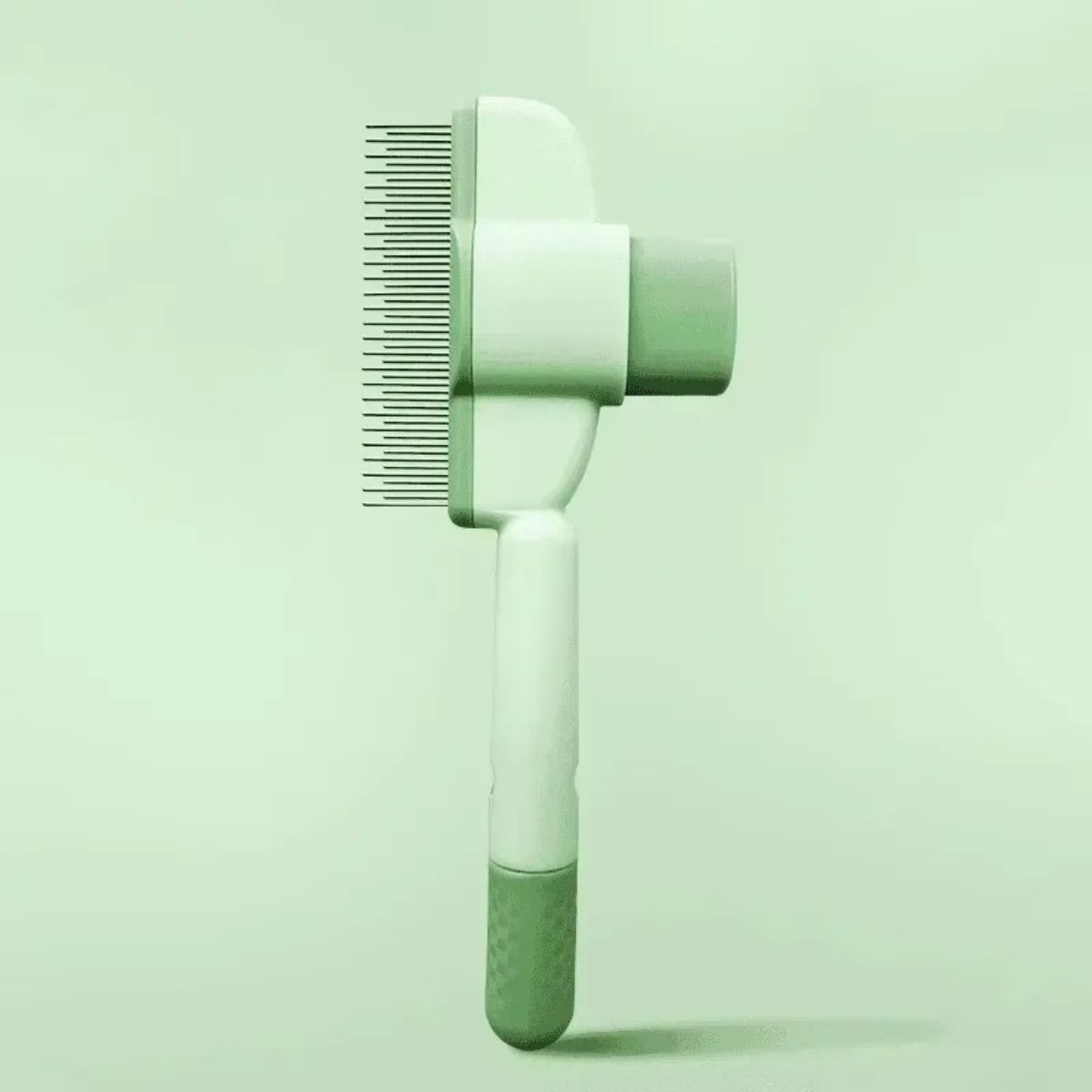 Pet Grooming Brush One-Click Hair Removal Gentle On Skin Pet Pets DealSniper.net Green