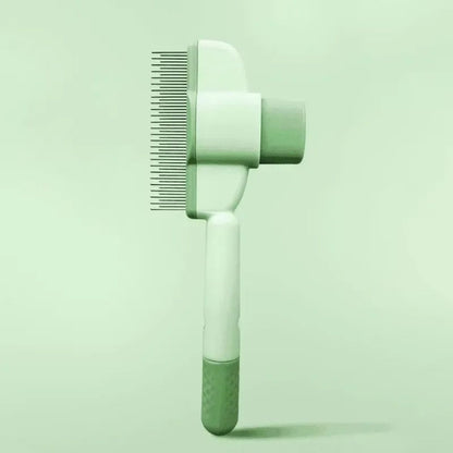 Pet Grooming Brush One-Click Hair Removal Gentle On Skin Pet Pets DealSniper.net Green