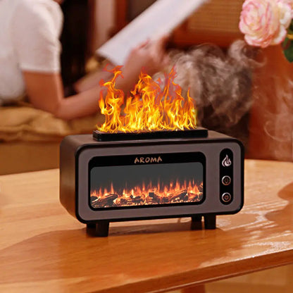 New Design Ultrasonic Flame Humidifier Simulated Fireplace House DealSniper.net