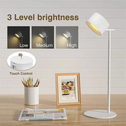 Magnetic Touchable LED USB Rechargeable Table Lamp