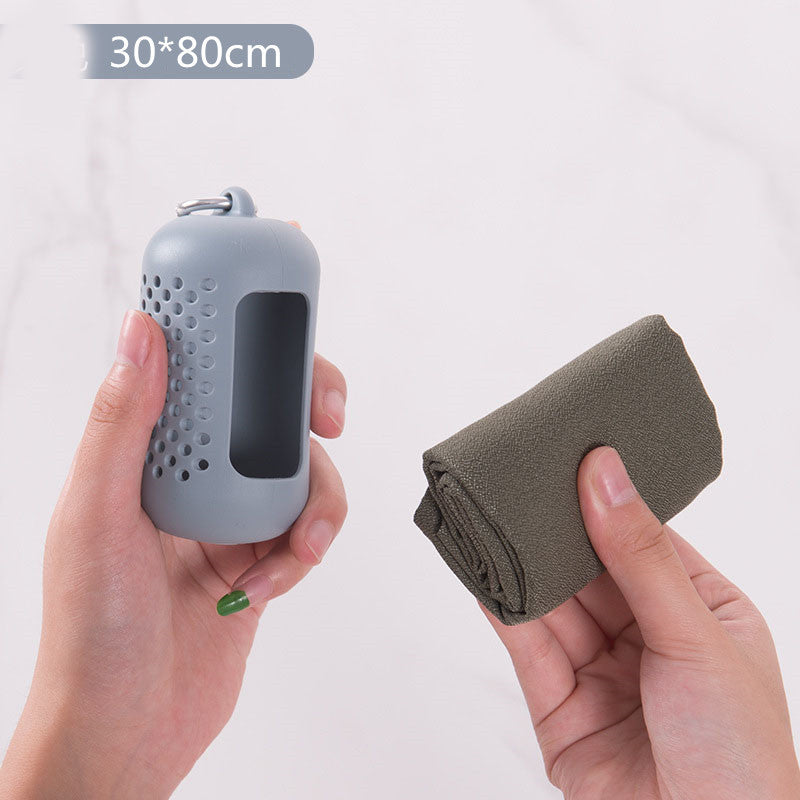 Quick Drying Cooling Microfiber Towel Instant Cooling Relief Sports DealSniper.net Light Grey L