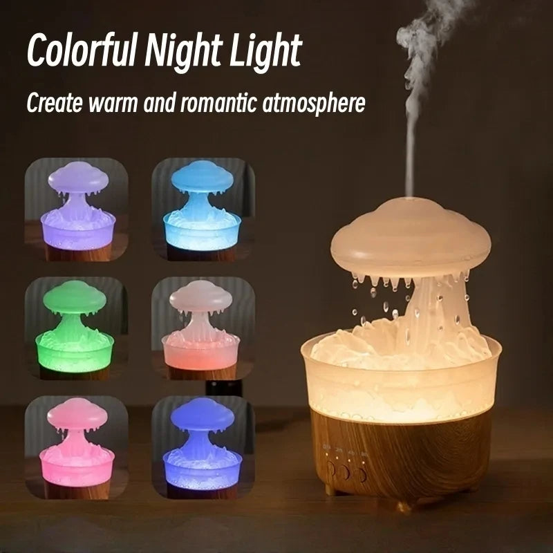 Rain Cloud Night Light Humidifier With Raining Water Drop Sound House dealsniper-net