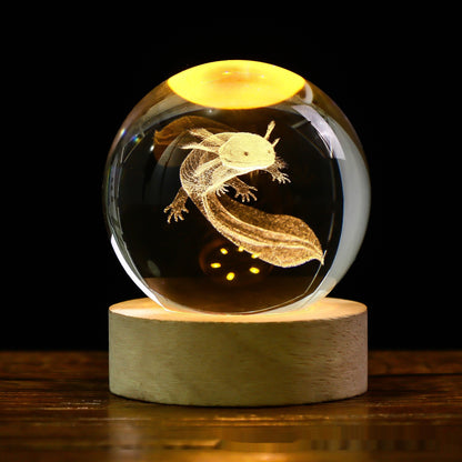 Luminous Starry Sky And Planets Moon Moon Crystal Ball Holidays DealSniper.net Solid Wood Lamp Holder Newt 6cm Crystal Ball