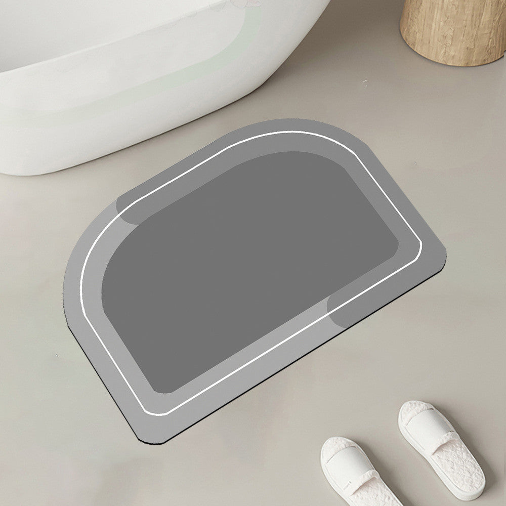 Bathroom Absorbent And Quick-drying Floor Mat House DealSniper.net Light Grey Squircle 40x60cm
