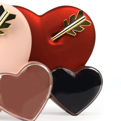 Plastic Double Love Heart-shaped Jewelry Box Holidays DealSniper.net Red Acrylic Red Acrylic Without Flowers Rose Gift Box Handbag