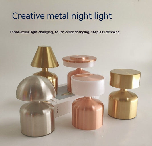 Mini Metal Table Lamp Dumbbell Night Light Home Decor Gym From House