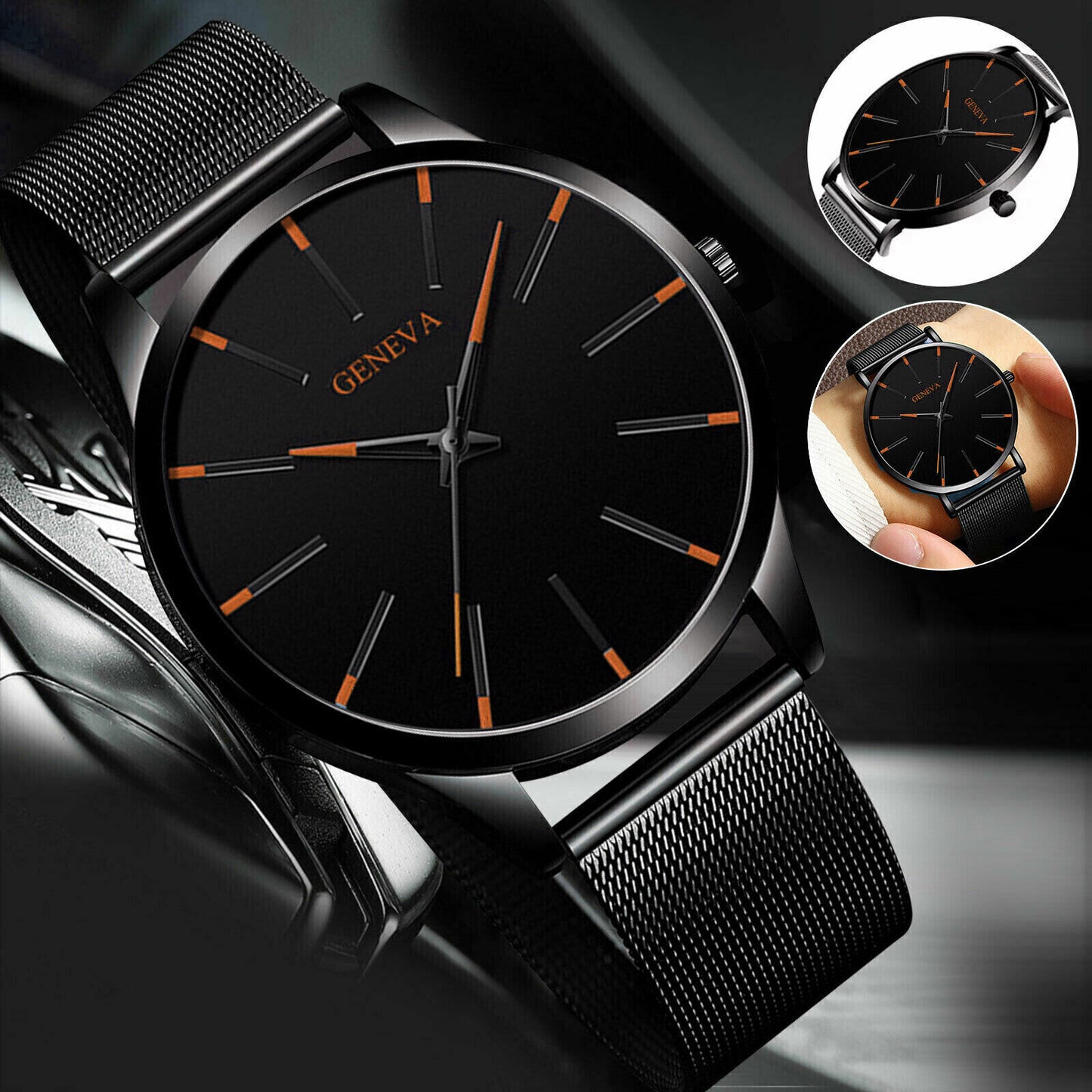 Waterproof Men's Watch Stainless Steel Quartz Analog Wristwatches Sport Fashion Men dealsniper-net