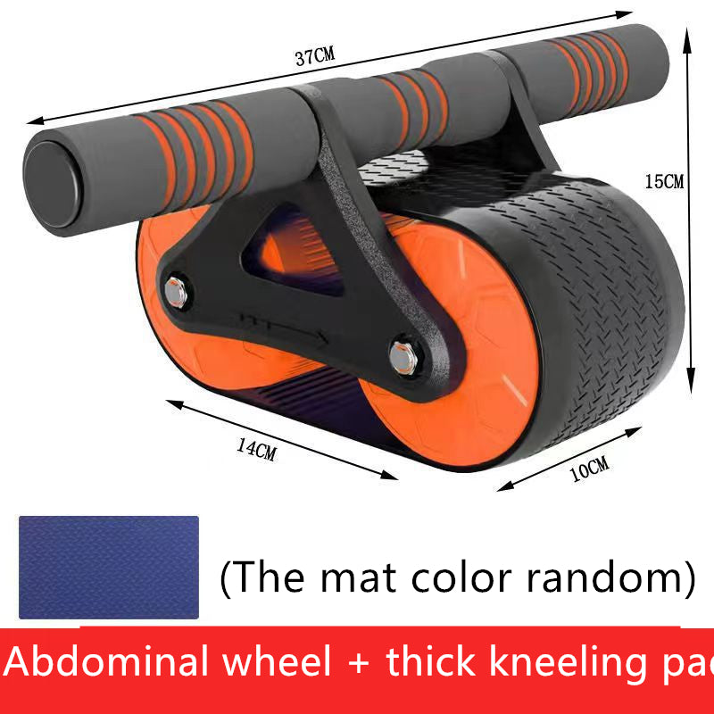 Double Wheel Abdominal Exerciser Women Men Automatic Rebound Sports DealSniper.net Orange