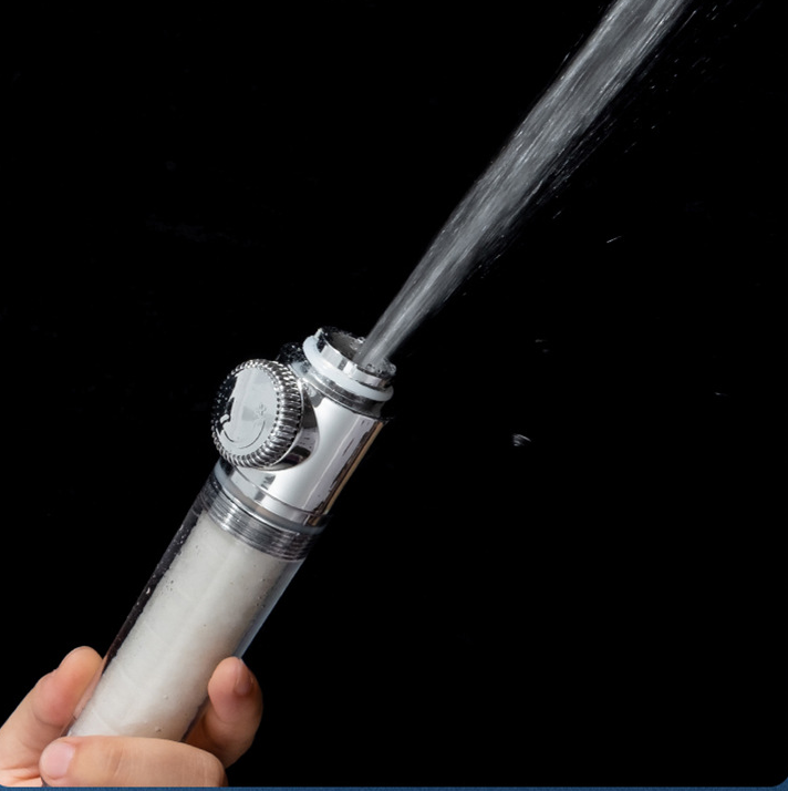 Pressurized Nozzle Turbo Shower Head One-Key Stop Water Saving