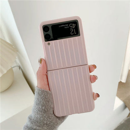 Folding Screen Trolley Case Ultra-thin All-inclusive Mobile Phone Case Phones dealsniper-net Pink Samsung Z Flip3