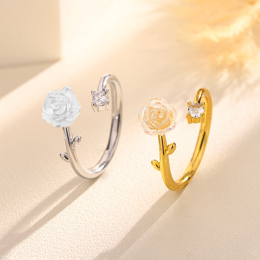 New Thorn Camellia Open Ring For Women Jewelry Gym From House