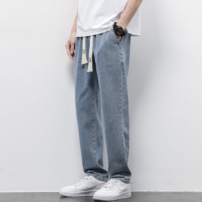 Summer Loose Wide Leg Jeans Pants Men Fashion