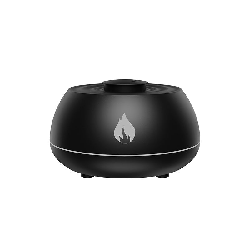 Flame Humidifier Aromatherapy Diffuser 7 Colors Light Home Home Decor dealsniper-net Black USB